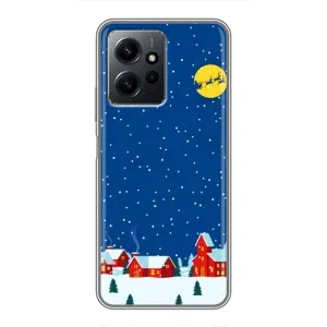 Силиконовый бампер на рождество для Xiaomi Redmi Note 12 (Город в снегу)