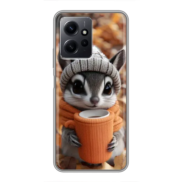 Чехол с рисунком «Грызунчик с кофе» для Xiaomi Redmi Note 12 Чехол с рисунком «Грызунчик с кофе» для Xiaomi Redmi Note 12