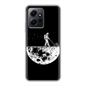 Силиконовый Чехол с принтом "Космонавты" на Xiaomi Redmi Note 12 (Космонавт)