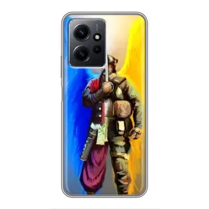 Чохол з картинкою (Патріотичний КОЗАК) на Xiaomi Redmi Note 12 (КОЗАК з крилами)