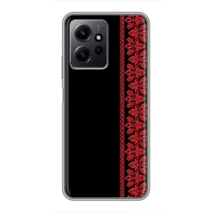 Силіконовый Чохол на Xiaomi Redmi Note 12 (Червона вишиванка)