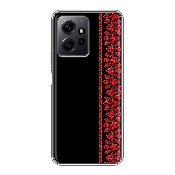 Чехол с рисунком «Красная Вышиванка» для Xiaomi Redmi Note 12 Чехол с рисунком «Красная Вышиванка» для Xiaomi Redmi Note 12