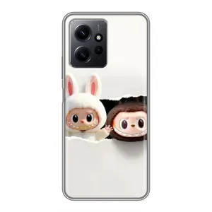 Чехол с принтом Лабубу для Xiaomi Redmi Note 12 (Фигурки Labubu)