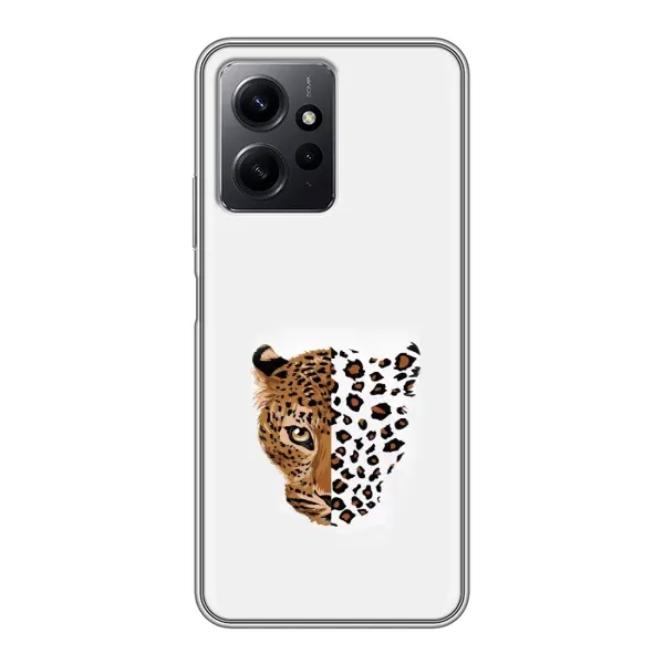 Чехол с рисунком «Леопард на белом» для Xiaomi Redmi Note 12 Чехол с рисунком «Леопард на белом» для Xiaomi Redmi Note 12