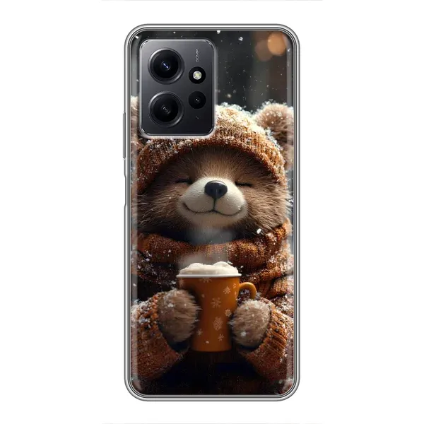 Чехол с рисунком «Медвежонок с кофе» для Xiaomi Redmi Note 12 Чехол с рисунком «Медвежонок с кофе» для Xiaomi Redmi Note 12