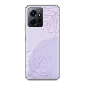 Чохол квітковий дизайн для Xiaomi Redmi Note 12 (Монстера фіолетова)