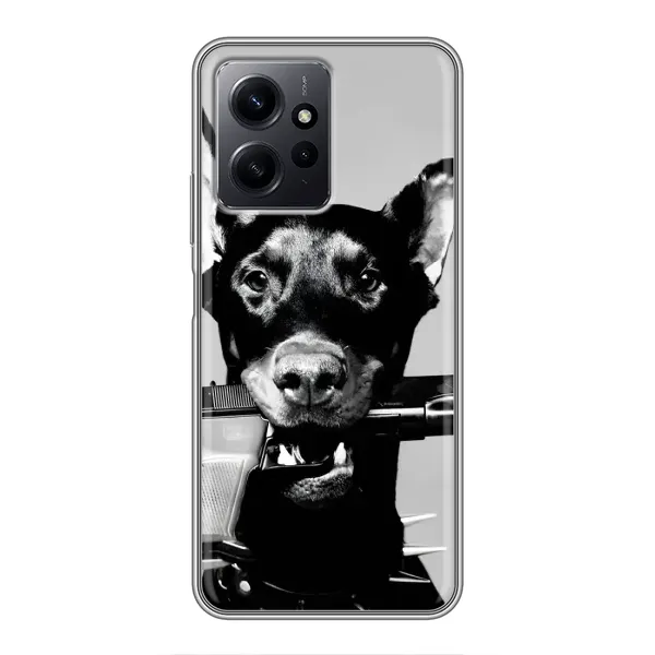 Чехол с рисунком «Опасный доберман» для Xiaomi Redmi Note 12 Чехол с рисунком «Опасный доберман» для Xiaomi Redmi Note 12
