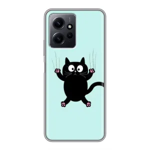 Силіконовий чохол з котиком для Xiaomi Redmi Note 12 (Падаючий кіт)