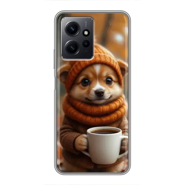 Чехол с рисунком «Собачка с кофе» для Xiaomi Redmi Note 12 Чехол с рисунком «Собачка с кофе» для Xiaomi Redmi Note 12