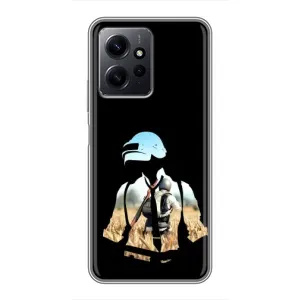 Силиконовый чехол с картинкой "Герой Pubg" на Xiaomi Redmi Note 12 (Пубг мен)