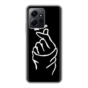 Чохол (Знак сердечка) для Xiaomi Redmi Note 12 (Сердечко на чорному)