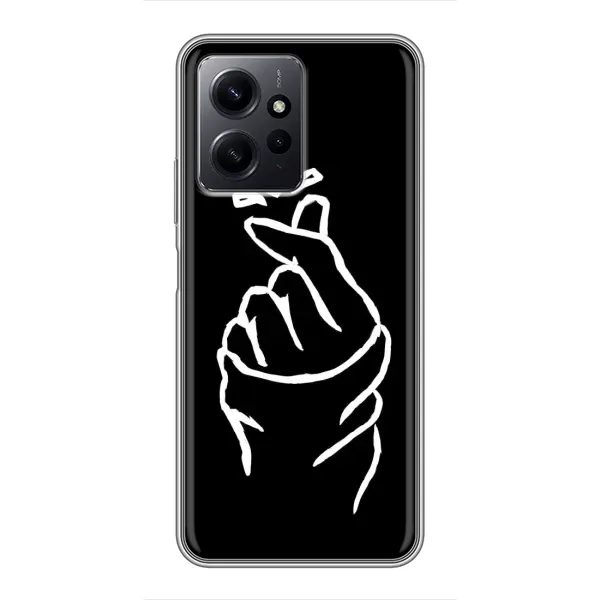 Чехол с рисунком «Сердце на черном» для Xiaomi Redmi Note 12 Чехол с рисунком «Сердце на черном» для Xiaomi Redmi Note 12