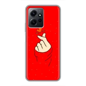Чохол (Знак сердечка) для Xiaomi Redmi Note 12 (Сердечко на червоному)