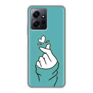 Чохол (Знак сердечка) для Xiaomi Redmi Note 12 (Сердечко на бірюзовому)