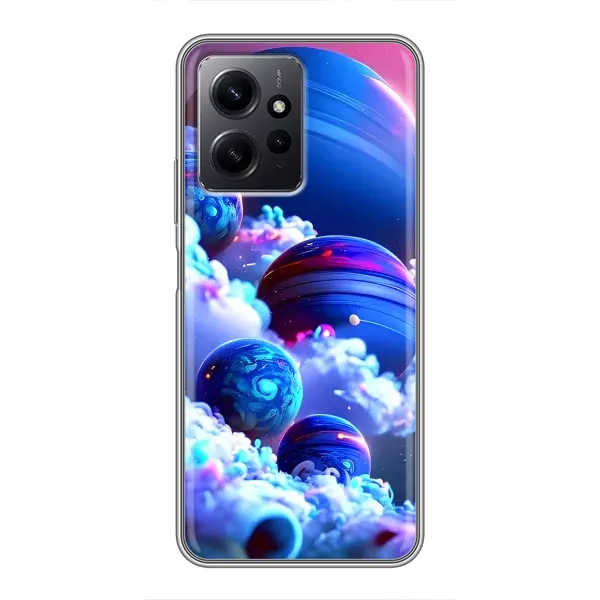 Чехол с рисунком «Синие планеты» для Xiaomi Redmi Note 12 Чехол с рисунком «Синие планеты» для Xiaomi Redmi Note 12