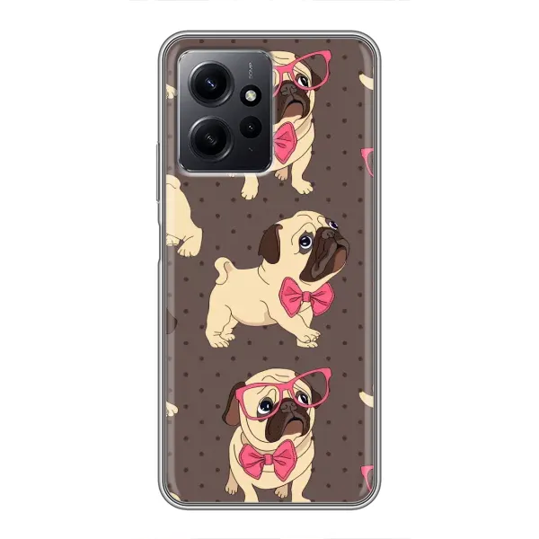Чехол с рисунком «Собачки Мопсики» для Xiaomi Redmi Note 12 Чехол с рисунком «Собачки Мопсики» для Xiaomi Redmi Note 12