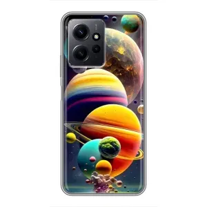Чехол (ТПУ) с планетами на Xiaomi Redmi Note 12 (Солнечна система)