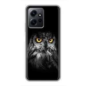 Чохли з принтом СОВИ для Xiaomi Redmi Note 12 (Сова на чорному)