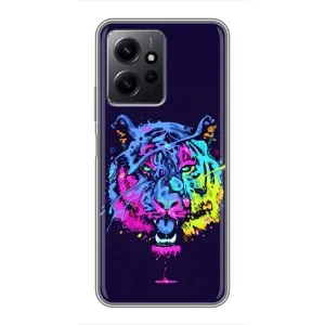 Силіконовий бампер з картинкою звірів для Xiaomi Redmi Note 12 (Тигр-Арт)