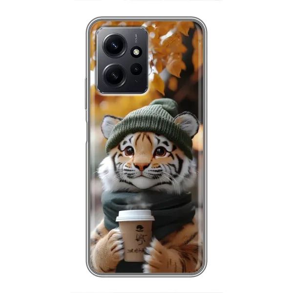 Чехол с рисунком «Тигр с кофе» для Xiaomi Redmi Note 12 Чехол с рисунком «Тигр с кофе» для Xiaomi Redmi Note 12