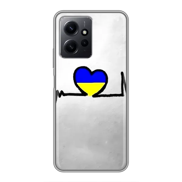 Чехол с рисунком «Украинская кардиограмма» для Xiaomi Redmi Note 12 Чехол с рисунком «Украинская кардиограмма» для Xiaomi Redmi Note 12