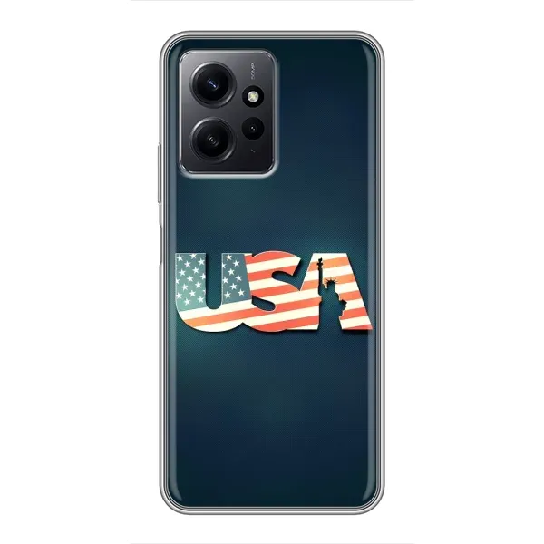 Чехол с рисунком «USA» для Xiaomi Redmi Note 12 Чехол с рисунком «USA» для Xiaomi Redmi Note 12