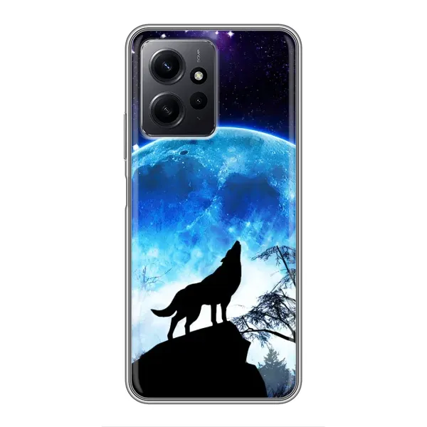 Чехол с рисунком «Воет на луну» для Xiaomi Redmi Note 12 Чехол с рисунком «Воет на луну» для Xiaomi Redmi Note 12