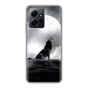 Чохол з Вовком на Xiaomi Redmi Note 12 (Вовк і місяць)