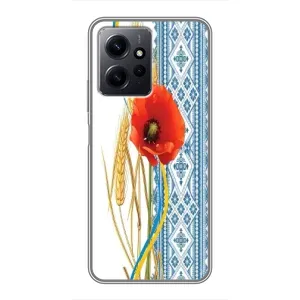 Силіконовый Чохол на Xiaomi Redmi Note 12 з картинкой Вишиванки (Вишиванка з квіткою)