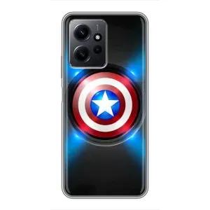 Чехол с Щитом Капитана Америки на Xiaomi Redmi Note 12 (Яркий Щит Капитана)