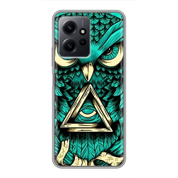 Чехол с рисунком «Зеленая сова» для Xiaomi Redmi Note 12 Чехол с рисунком «Зеленая сова» для Xiaomi Redmi Note 12