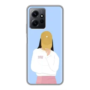 Силиконовый Чехол на Xiaomi Redmi Note 12 с картинкой Стильных Девушек (Желтая кепка)