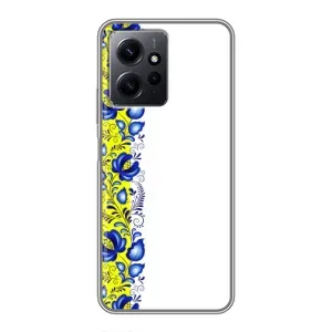 Силіконовый Чохол на Xiaomi Redmi Note 12 з картинкой Вишиванки (Жовто-біла вишиванка)