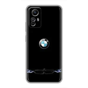 Силиконовый бампер с картинкой машины на Xiaomi Redmi Note 12s (Черный BMW)