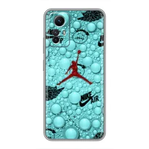 Силиконовый Чехол Nike Air Jordan на Редми Нот 12с (Джордан Найк)