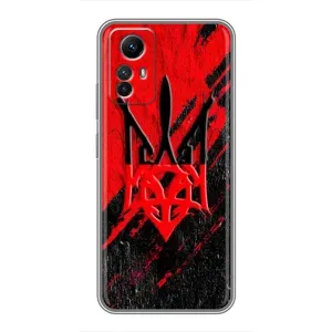 Чехлы УПА (Красно-Чёрный) на Xiaomi Redmi Note 12s (Герб в цвете УПА)