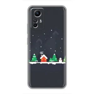 Силіконовий бампер на різдво для Xiaomi Redmi Note 12s (Місто зимове)