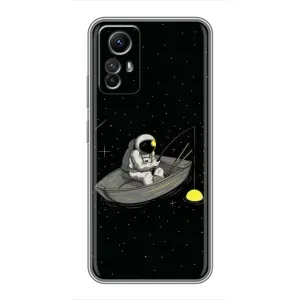 Силіконовый Чохол з принтом "Космонавти" на Xiaomi Redmi Note 12s (Космонавт на рибалці)