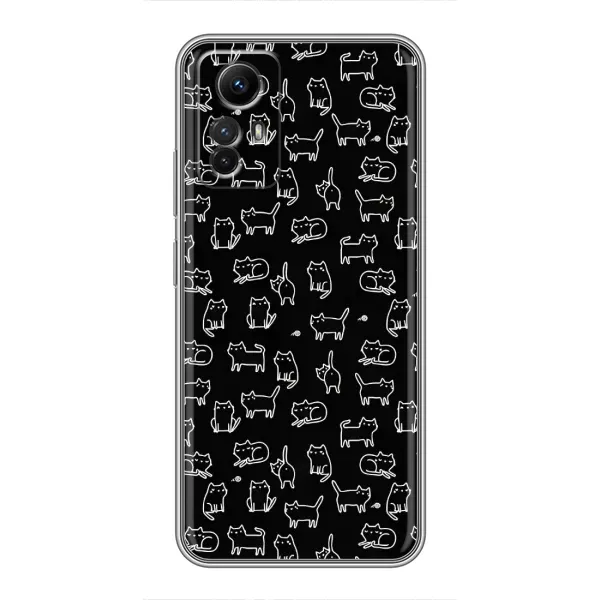 Чехол с рисунком «Котики на черном» для Xiaomi Redmi Note 12s Чехол с рисунком «Котики на черном» для Xiaomi Redmi Note 12s