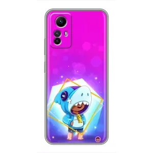Чехол Бравл Старс для Xiaomi Redmi Note 12s (Леон в костюме Акулы)
