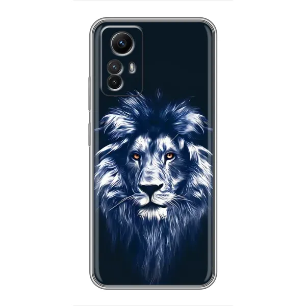 Чехол с рисунком «Лев - синий» для Xiaomi Redmi Note 12s Чехол с рисунком «Лев - синий» для Xiaomi Redmi Note 12s