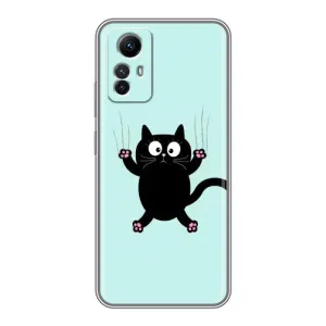 Силиконовый чехол с котиком для Xiaomi Redmi Note 12s (Падающий кот)