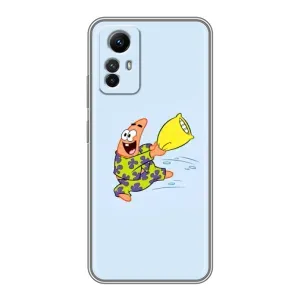 Чехлы с Патриком на Xiaomi Redmi Note 12s (Патрик с подушкой)