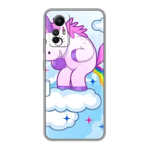 Чехол Unicorn на Xiaomi Redmi Note 12s (Радуга единорожка)