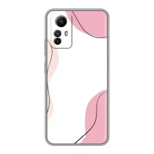 Чохол квітковий дизайн для Xiaomi Redmi Note 12s (Рожевий фон)