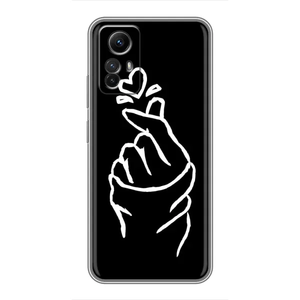 Чехол с рисунком «Сердце на черном» для Xiaomi Redmi Note 12s
