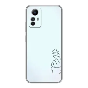 Чехлы (Знак сердечка) на Xiaomi Redmi Note 12s (Сердце на голубом)