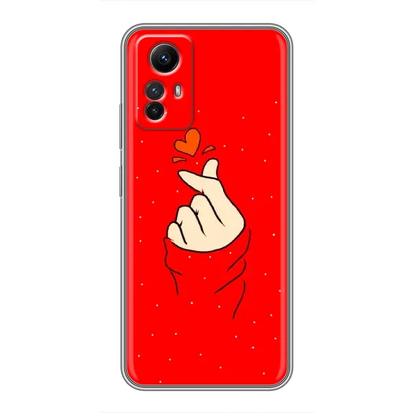Чехол с рисунком «Сердце на красном» для Xiaomi Redmi Note 12s