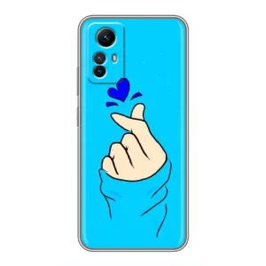 Чехлы (Знак сердечка) на Xiaomi Redmi Note 12s (Сердце на синем)