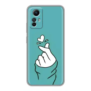 Чехлы (Знак сердечка) на Xiaomi Redmi Note 12s (Сердечко на бирюзовом)